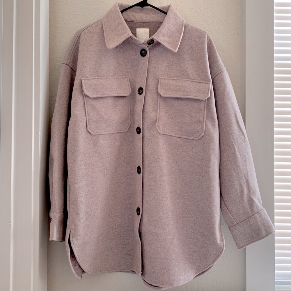 NWT H&M Purple Jersey Shacket